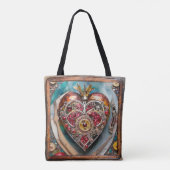 Ruby Pomegranate Heart Steampunk Serie Tasche (Rückseite)