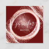 Ruby Powder Logo der Rose beruflich Makeup Artist Quadratische Visitenkarte (Vorderseite)