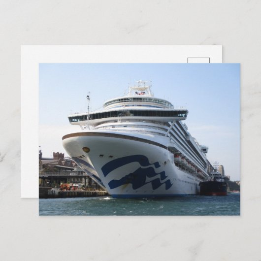 Ruby Princess Docked at Circular Quay Postcard Postkarte (Vorne/Hinten)