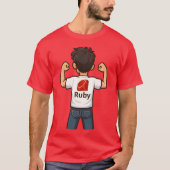 Ruby Programmer Cartoon T-Shirt (Vorderseite)