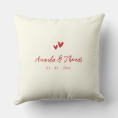 Ruby Radiance First Christmas Verheiratet Personal Kissen (Rückseite)