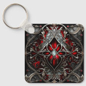 Ruby Radiance Happy Birthday Cancerian Schlüsselanhänger (Vorderseite)