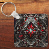 Ruby Radiance Happy Birthday Cancerian Schlüsselanhänger (Vorderseite)