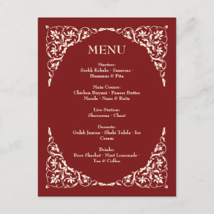 Ruby-Radiance-Tiefrote-und-cremefarbene-Hochzeitsm Begleitkarte