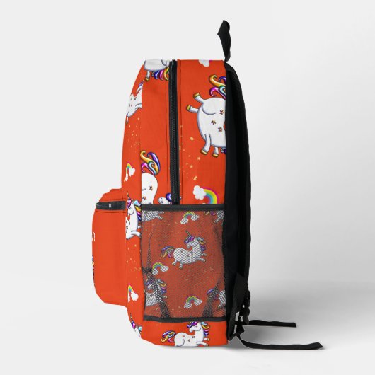 Ruby Rainbow Unicorn Backpack Bedruckter Rucksack (Rechts)