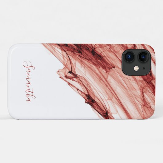 Ruby raucht rot personalisiert Case-Mate iPhone hülle (Rückseite (Horizontal))