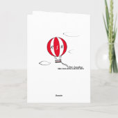 Ruby Red 40. Hochzeitstag Heißluftballon Karte (Rückseite)