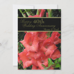 Ruby Red 40. Hochzeitstag Mama und Vater