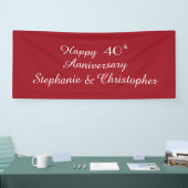 Ruby Red 40 Jahre Party Elegant Banner (Messe)