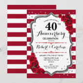 Ruby Red 40. Jubiläum Einladung (Vorne/Hinten)