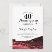 Ruby Red 40. Jubiläum Einladung (Vorderseite)