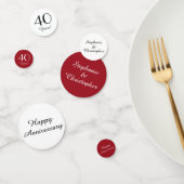 Ruby Red 40th Anniversary Table Decoration Konfetti (Gruppe)