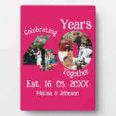 Ruby Red 40th Wedding Anniversary 11 Foto Collage Fotoplatte (Vorderseite)