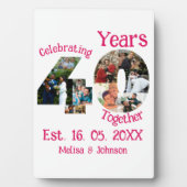 Ruby Red 40th Wedding Anniversary 11 Foto Collage Fotoplatte (Vorderseite)