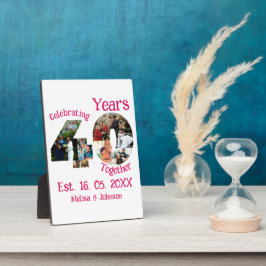 Ruby Red 40th Wedding Anniversary 11 Foto Collage Fotoplatte