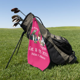 Ruby Red 40th Wedding Anniversary 11 Foto Collage Golfhandtuch