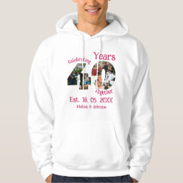 Ruby Red 40th Wedding Anniversary 11 Foto Collage Hoodie