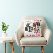 Ruby Red 40th Wedding Anniversary 11 Foto Collage Kissen (Stuhl )