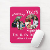 Ruby Red 40th Wedding Anniversary 11 Foto Collage Mousepad (Mit Mouse)