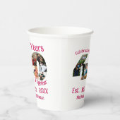 Ruby Red 40th Wedding Anniversary 11 Foto Collage Pappbecher (Rechts)