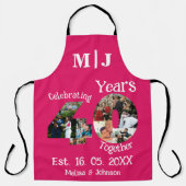 Ruby Red 40th Wedding Anniversary 11 Foto Collage Schürze (Vorderseite)