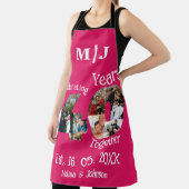 Ruby Red 40th Wedding Anniversary 11 Foto Collage Schürze (InSitu)