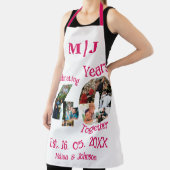 Ruby Red 40th Wedding Anniversary 11 Foto Collage Schürze (InSitu)