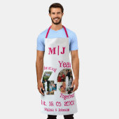 Ruby Red 40th Wedding Anniversary 11 Foto Collage Schürze (Getragen)