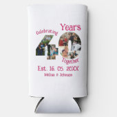 Ruby Red 40th Wedding Anniversary 11 Foto Collage Selters Dosenkühler (Vorderseite)