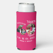 Ruby Red 40th Wedding Anniversary 11 Foto Collage Selters Dosenkühler (Seltzer Rückseite)