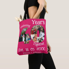 Ruby Red 40th Wedding Anniversary 11 Foto Collage Tasche