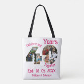 Ruby Red 40th Wedding Anniversary 11 Foto Collage Tasche (Rückseite)