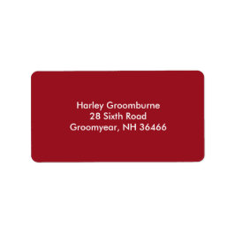 Ruby Red Adressaufkleber