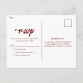 Ruby Red Anniversary Confetti UAWG Einladungspostkarte (Rückseite)