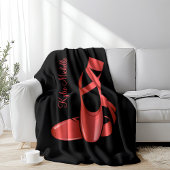 Ruby Red Ballet Slippers w Name Dance Fleecedecke