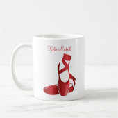 Ruby Red Ballet Slippers w Name Dance Kaffeetasse (Links)