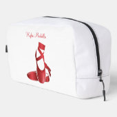 Ruby Red Ballet Slippers w Name Dance Waschbeutel (Rechte Ecke)