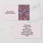 Ruby Red 'Bijoux' Textured Mosaic Tiles Pattern Visitenkarte (Vorne/Hinten)