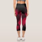 Ruby Red Black Petal Capri Leggings (Rückseite)