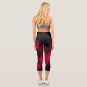 Ruby Red Black Petal Capri Leggings (Rückseite)