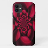 Ruby Red Black Petal Case-Mate iPhone Hülle (Rückseite)