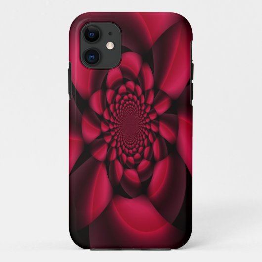 Ruby Red Black Petal Case-Mate iPhone Hülle (Rückseite)