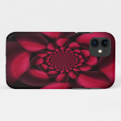Ruby Red Black Petal Case-Mate iPhone Hülle (Rückseite (Horizontal))