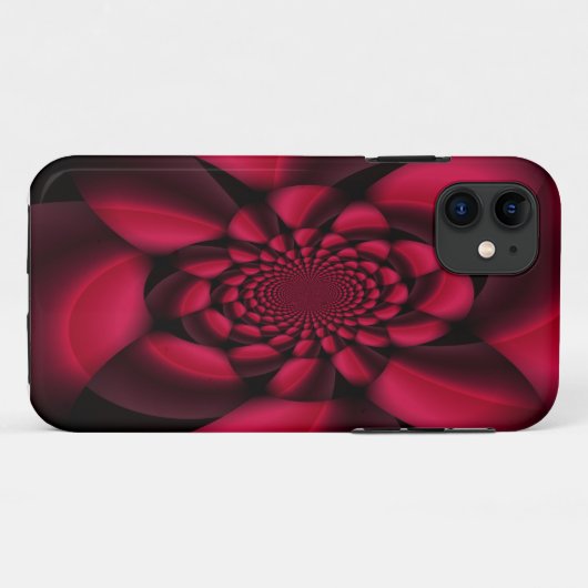Ruby Red Black Petal Case-Mate iPhone Hülle (Rückseite (Horizontal))
