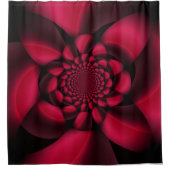 Ruby Red Black Petal Duschvorhang (Vorderseite)
