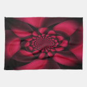 Ruby Red Black Petal Geschirrtuch (Horizontal)