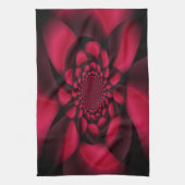 Ruby Red Black Petal Geschirrtuch (Vertikal)