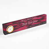 Ruby Red Black Petal Namensplakette