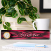 Ruby Red Black Petal Namensplakette