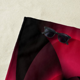Ruby Red Black Petal Strandtuch